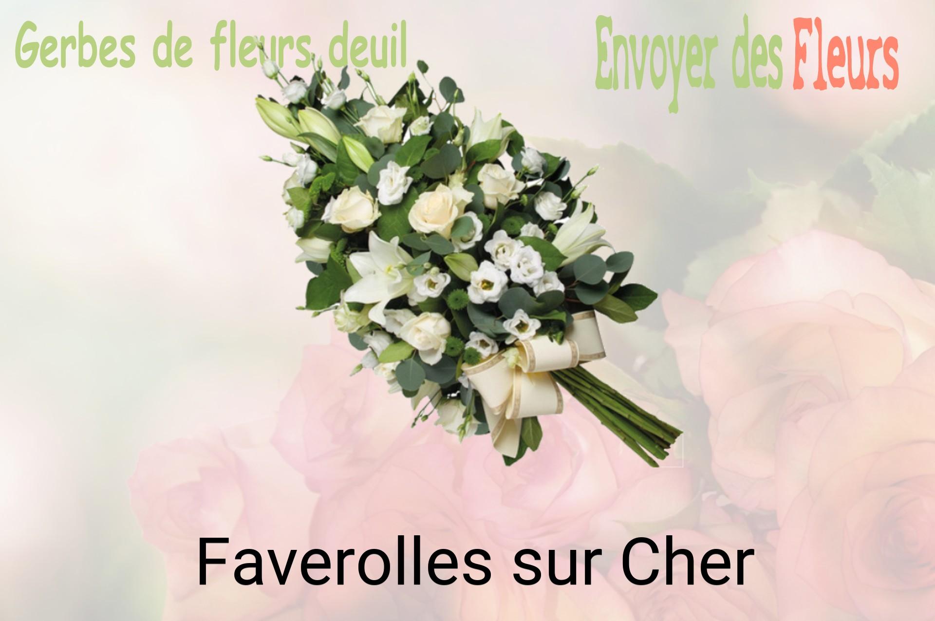 Gerbe de fleurs de deuil livrée à Faverolles-sur-Cher